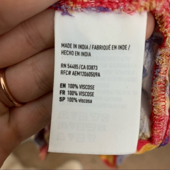 31. [American Eagle] Pink Floral Print High Neck Halter Swing Dress - Picture 10 of 11